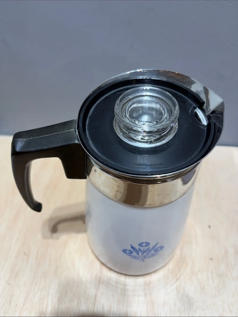 Vintage Corningware 9 Cup Percolater Blue Cornflower Pattern